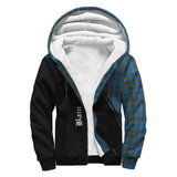 Clan Bain Crest Tartan Sherpa Hoodie Curve Style CE954