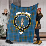 Clan Bain Crest Tartan Blanket UC31