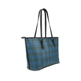 Clan Bain Tartan Leather Tote Bag MT1172