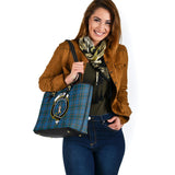 Clan Bain Crest Tartan Leather Tote Bag MT2162