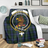 Clan Baird Crest Tartan Blanket UC35