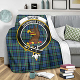 Clan Baird Ancient Crest Tartan Blanket UC32