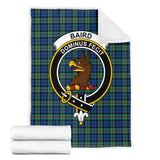 Clan Baird Ancient Crest Tartan Blanket UC32