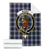 Clan Baird Dress Crest Tartan Blanket UC33