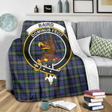 Clan Baird Modern Crest Tartan Blanket UC34