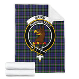 Clan Baird Modern Crest Tartan Blanket UC34