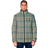 Clan Balfour Blue Crest Tartan Padded Jacket RF35