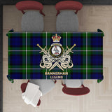 Clan Bannerman Tartan Tablecloth Golden Sword of Courageous Legacy BG38