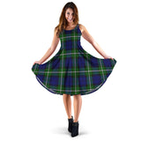 Clan Bannerman Tartan Sleeveless Midi Womens Dress VS1152