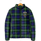 Clan Bannerman Crest Tartan Padded Jacket RF38