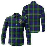 Clan Bannerman Crest Tartan Long Sleeve Shirt PC944