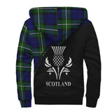 Clan Bannerman Crest Tartan Sherpa Hoodie Curve Style CE943