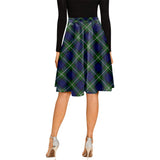 Clan Bannerman Tartan Melete Pleated Midi Skirt V1151