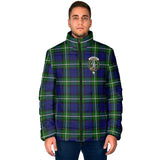 Clan Bannerman Crest Tartan Padded Jacket RF38