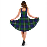 Clan Bannerman Tartan Sleeveless Midi Womens Dress VS1152