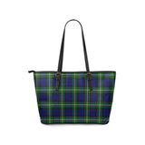 Clan Bannerman Tartan Leather Tote Bag MT1164