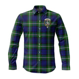 Clan Bannerman Crest Tartan Long Sleeve Shirt PC944