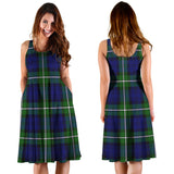 Clan Bannerman Tartan Sleeveless Midi Womens Dress VS1152