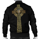 Clan Bannerman Tartan Bomber Jacket Golden Celtic Tree Of Life Style ZC22