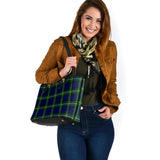 Clan Bannerman Tartan Leather Tote Bag MT1164