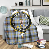 Clan Bell Crest Tartan Blanket UC46