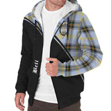 Clan Bell Crest Tartan Sherpa Hoodie Curve Style CE936