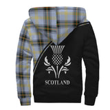 Clan Bell Crest Tartan Sherpa Hoodie Curve Style CE936