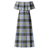 Clan Bell Tartan Off Shoulder Long Dress VL54