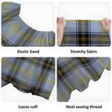 Clan Bell Tartan Off Shoulder Long Dress VL54