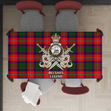 Clan Belshes Tartan Tablecloth Golden Sword of Courageous Legacy BG46