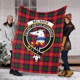 Clan Belshes Crest Tartan Blanket UC47