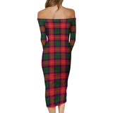 Clan Belshes Tartan Off Shoulder Lady Dress VD1145