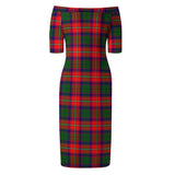 Clan Belshes Tartan Off Shoulder Lady Dress VD1145