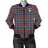 Clan Bethune Crest Tartan Bomber Jacket ZJ47