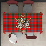 Clan Binning Tartan Tablecloth Golden Sword of Courageous Legacy BG49