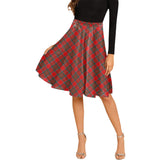 Clan Binning Tartan Melete Pleated Midi Skirt V1140