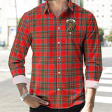 Clan Binning Crest Tartan Long Sleeve Shirt PC933