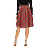 Clan Binning Tartan Melete Pleated Midi Skirt V1140