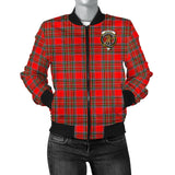 Clan Binning Crest Tartan Bomber Jacket ZJ49