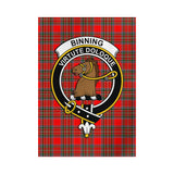 Clan Binning Crest Tartan Flag CF49