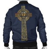 Clan Binning Tartan Bomber Jacket Golden Celtic Tree Of Life Style ZC29