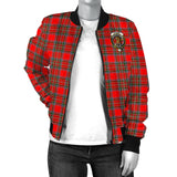 Clan Binning Crest Tartan Bomber Jacket ZJ49