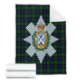 Clan Black Watch Crest Tartan Blanket UC54