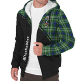 Clan Blackadder Crest Tartan Sherpa Hoodie Curve Style CE927