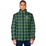 Clan Blackadder Crest Tartan Padded Jacket RF54