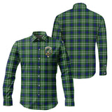 Clan Blackadder Crest Tartan Long Sleeve Shirt PC928