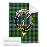 Clan Blackadder Crest Tartan Blanket UC55