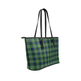 Clan Blackadder Tartan Leather Tote Bag MT1148