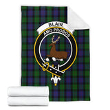 Clan Blair Crest Tartan Blanket UC58