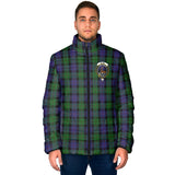 Clan Blair Crest Tartan Padded Jacket RF57